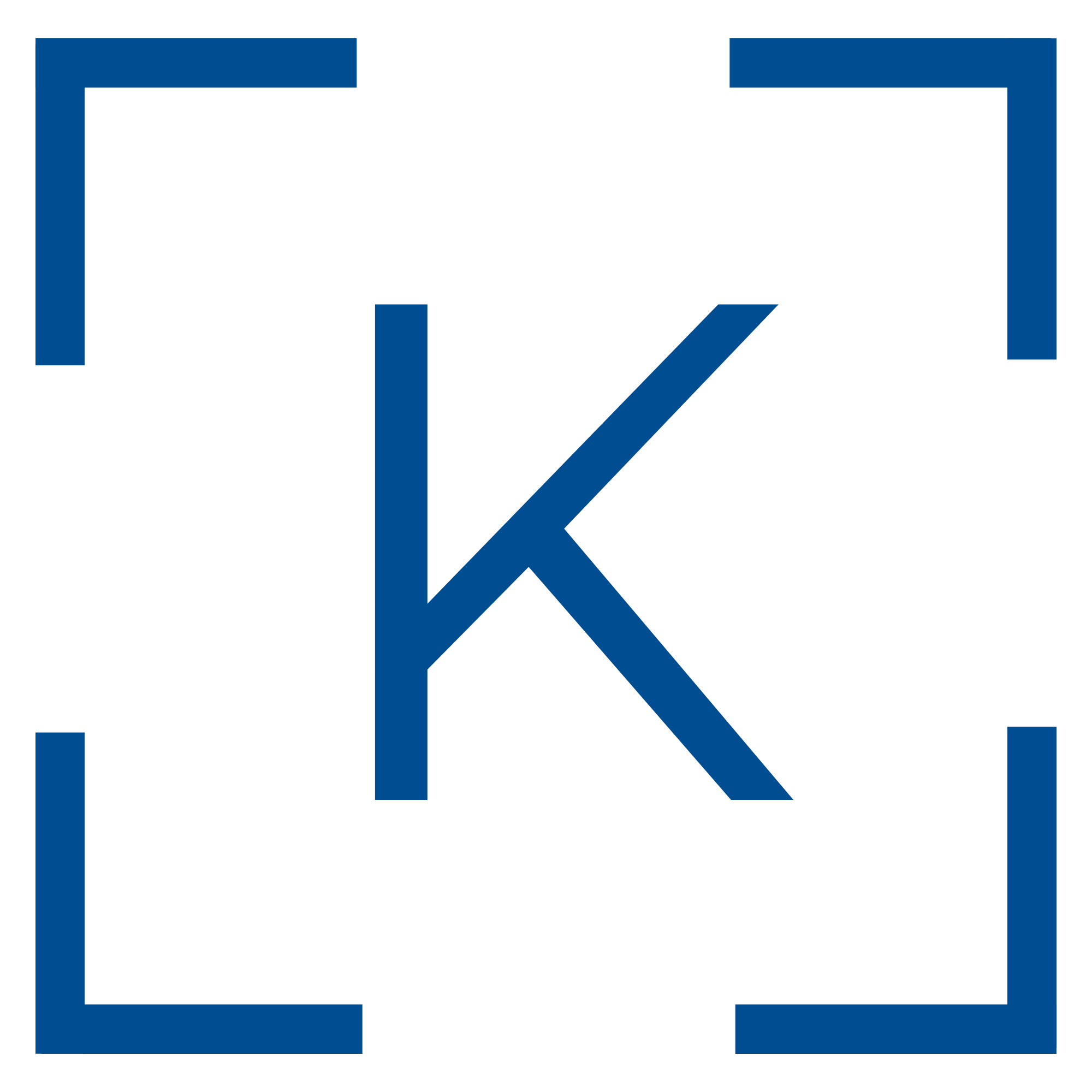logo bleu lettre K - Projet Kadré